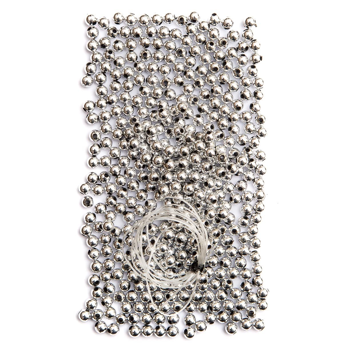Koraliki Do Biżuterii 5 Mm 40 G Srebrne Dalprint