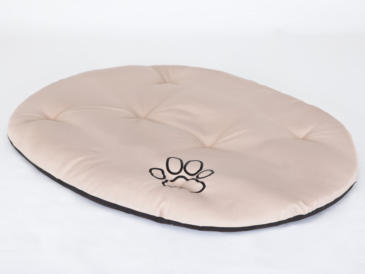 Poduszka owalna dla psa/kota, 83 x 60 cm, R8, beżowa