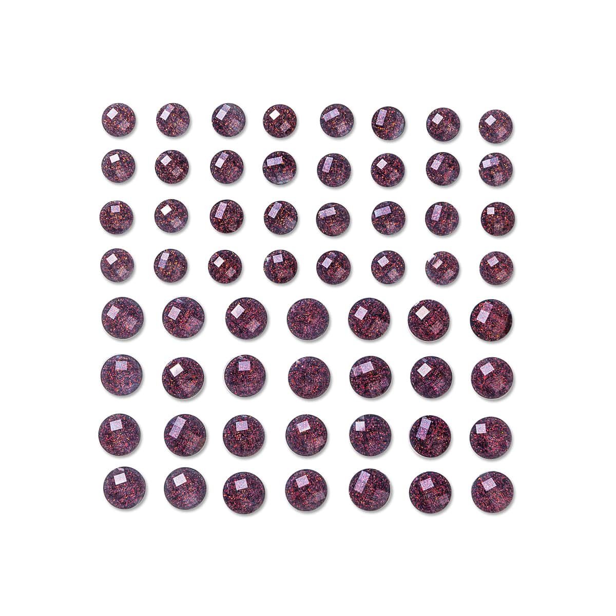 Kryształki Diamenciki Samoprzylepne Z Brokatem 8&Amp;10 Mm 60 Szt. Silver Dalprint