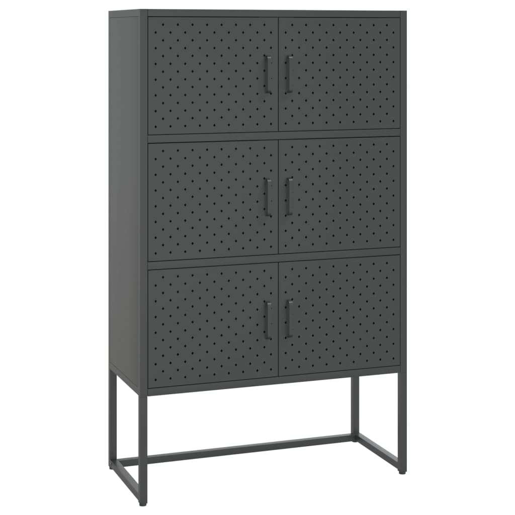shumee Szafka antracytowa 80x35x135 cm stal