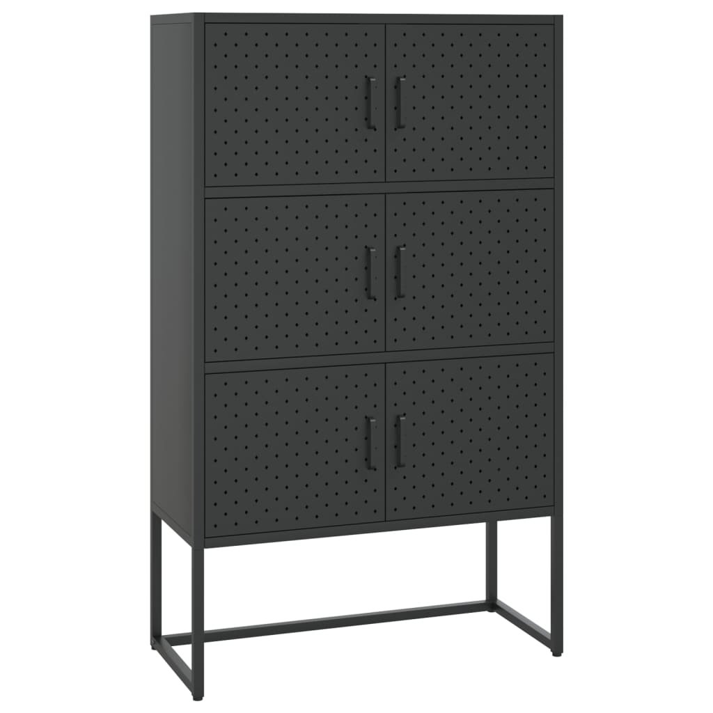 shumee Szafka czarna 80x35x135 cm stal