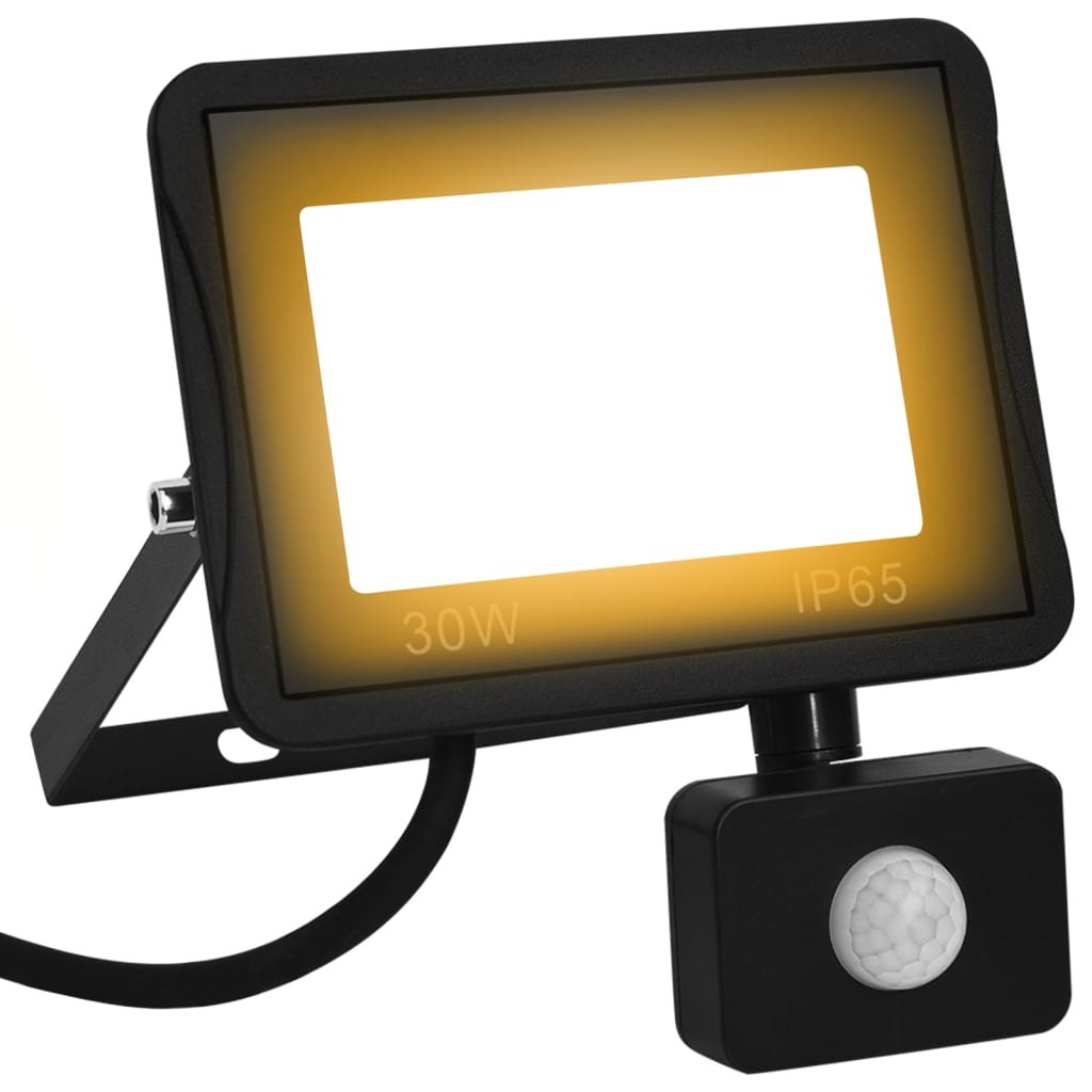 Epistar Naświetlacz vidaXL LED z czujnikiem 30 W ciepłe białe światło 149625