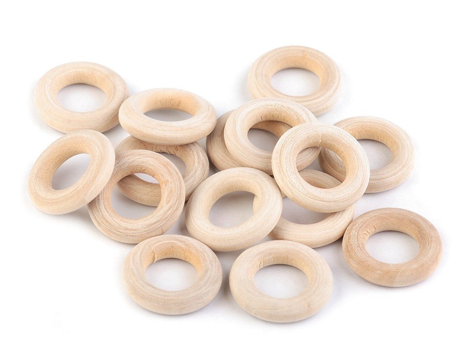kufer-pasmanteria.pl Kółko drewniane do makramy 12 mm ( 10 szt ) 327A-179A1