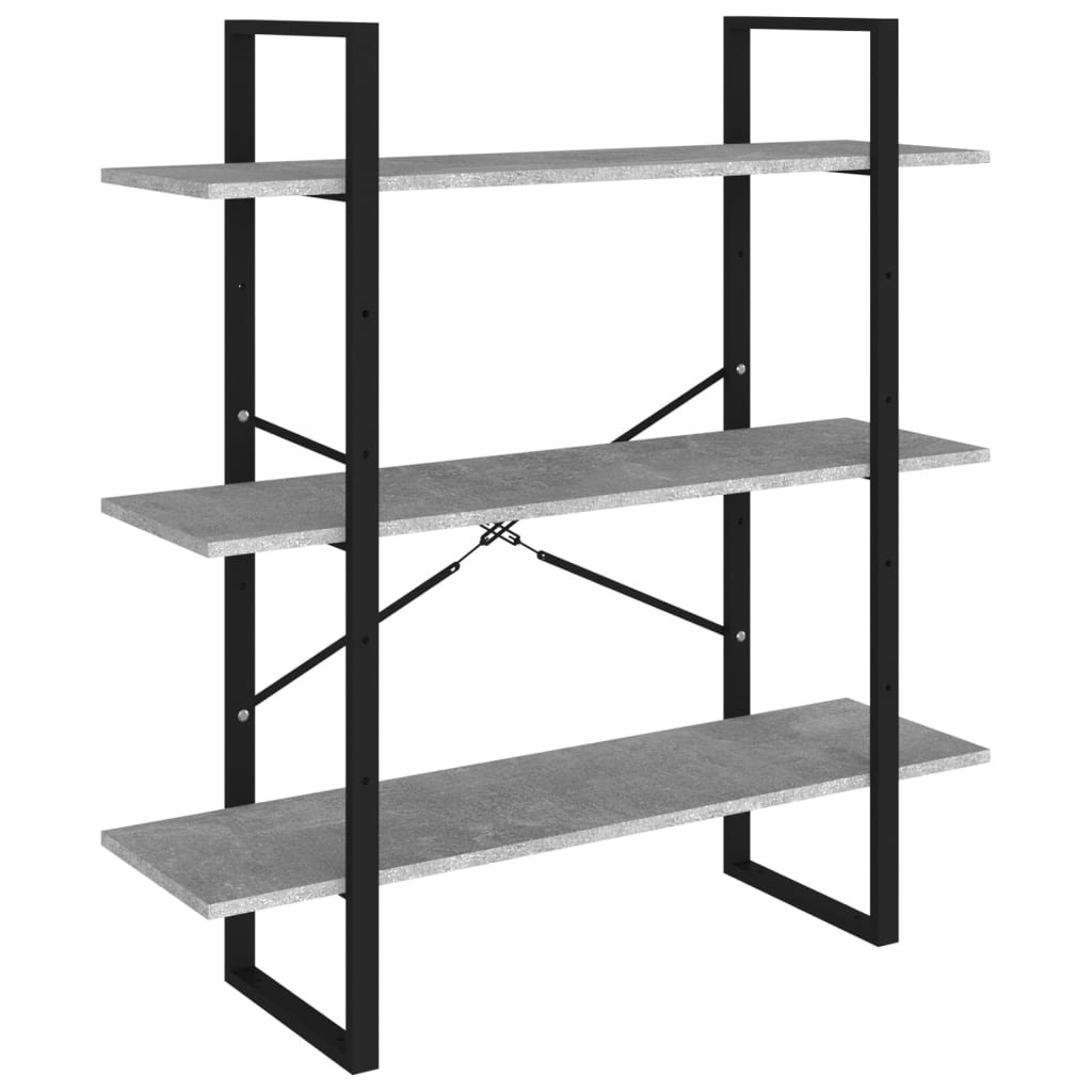 vidaXL Regał na książki szarość betonu 100x30x105 cm płyta wiórowa 806551