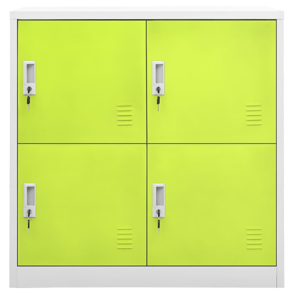 vidaXL Szafka zamykana na klucz, szaro-zielona, 90x45x92,5 cm, stal