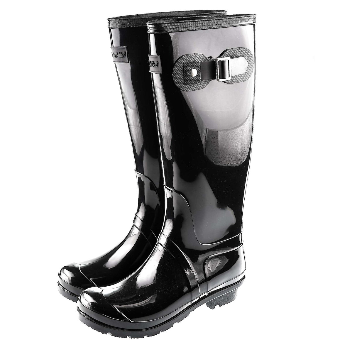 Kalosze damskie czarne lakierowane długie Captain Mike® rozmiar 37