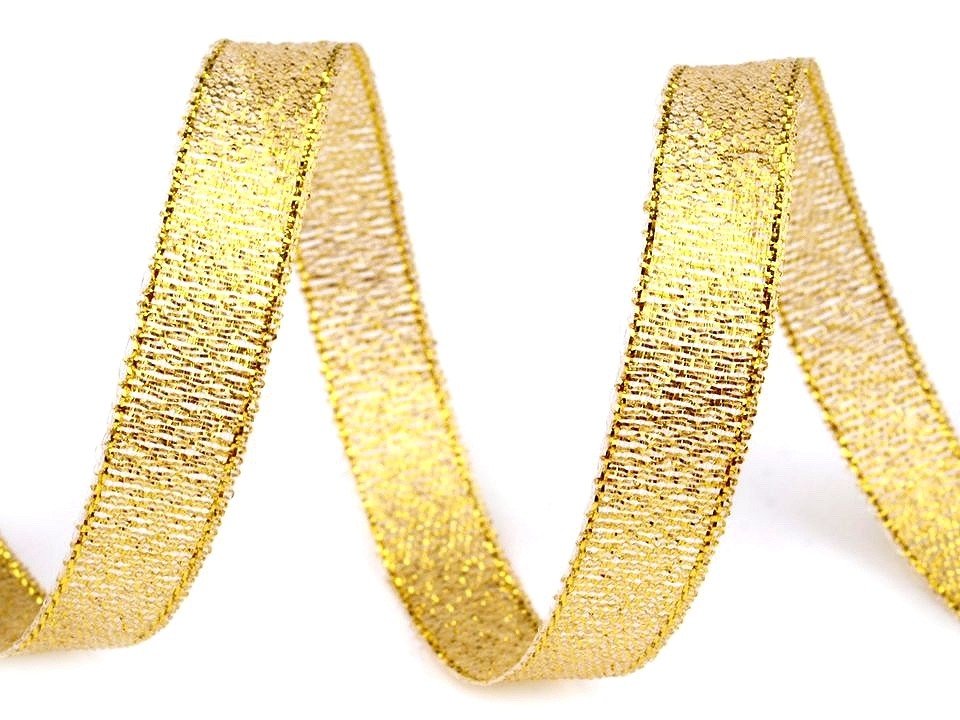kufer-pasmanteria.pl Tasiemka Brokatowa 3 mm (91 mb) Złota 19499269