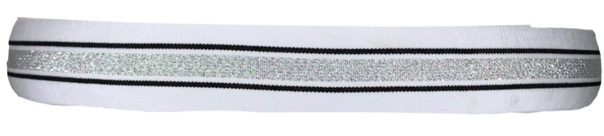 kufer-pasmanteria.pl Guma tkana 40 mm BP 02998 - srebrna (1mb) 15F8-227C8