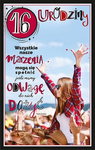 Kartka na 16 urodziny dla nastolatki U102