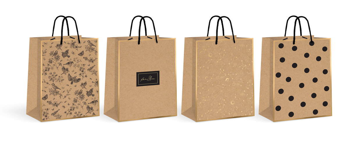 Torebka Jumbo Kraft Gold Nowa