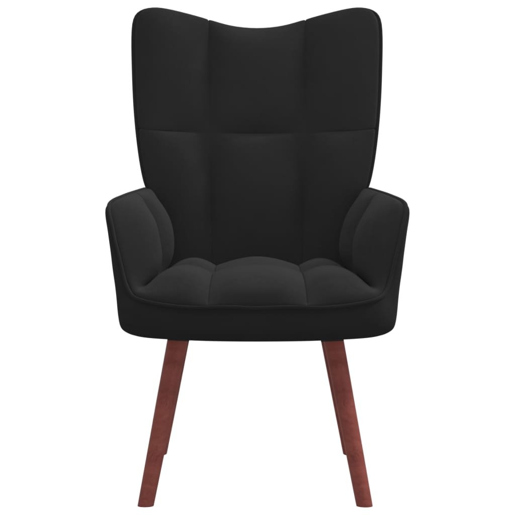vidaXL Fotel czarny obity aksamitem 328057