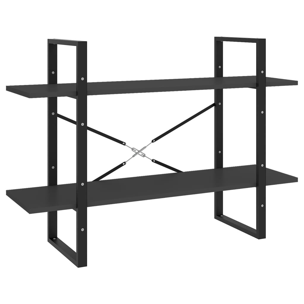 vidaXL 2-poziomowy regał na książki szary 100x30x70 cm płyta 806469