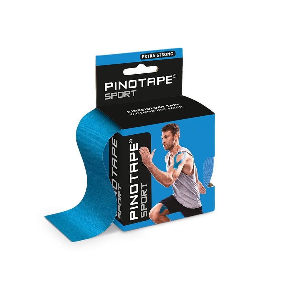 Taśma do kinesiotapingu Pinotape sport 5 cm niebieska