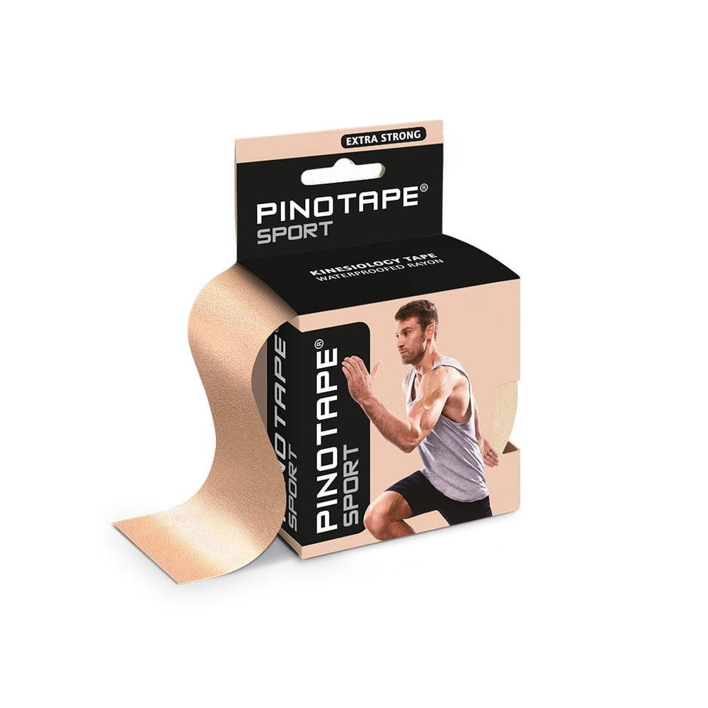 Taśma do kinesiotapingu Pinotape sport 5 cm beżowa