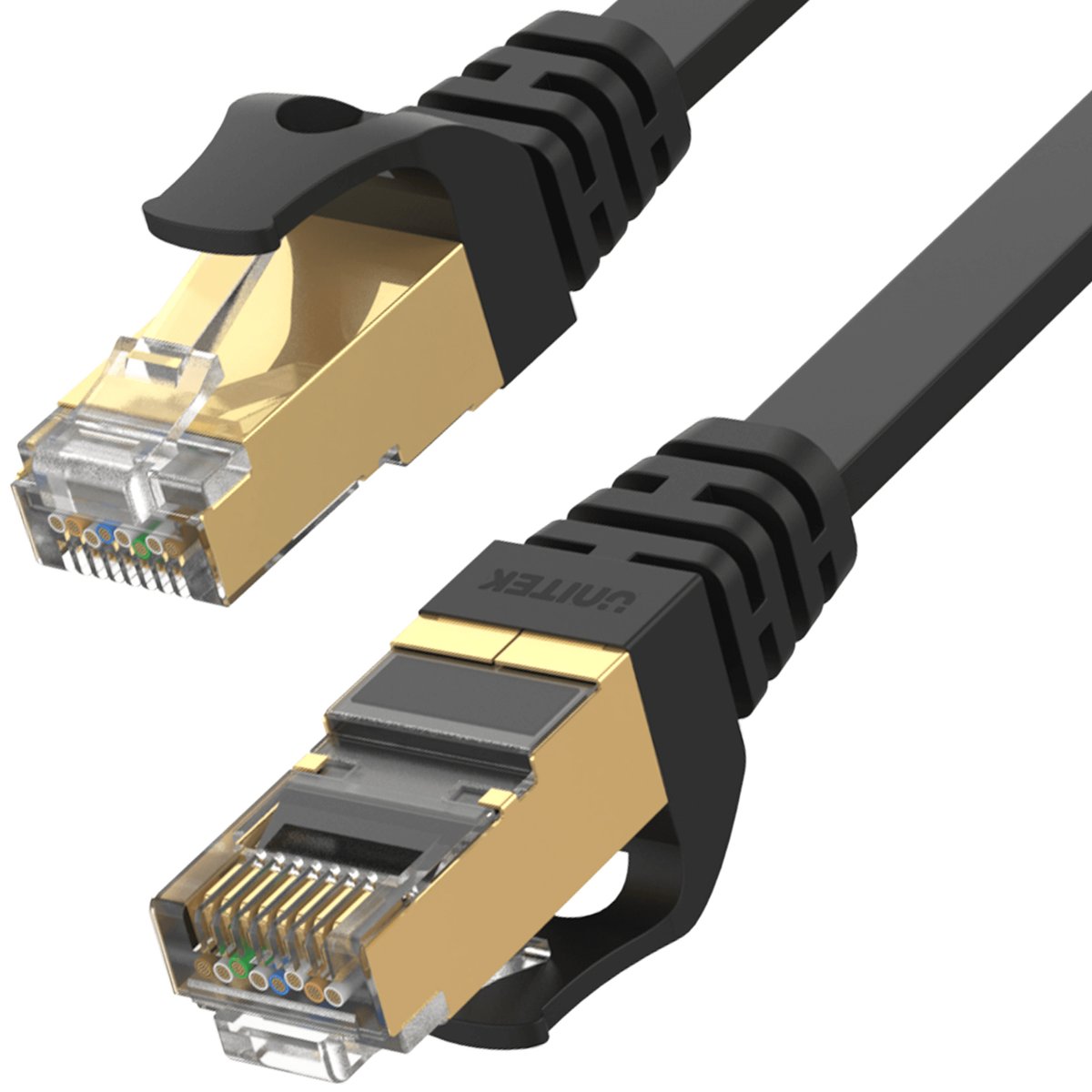 Unitek kabel sieciowy lan ethernet płaski sstp cat7 15m