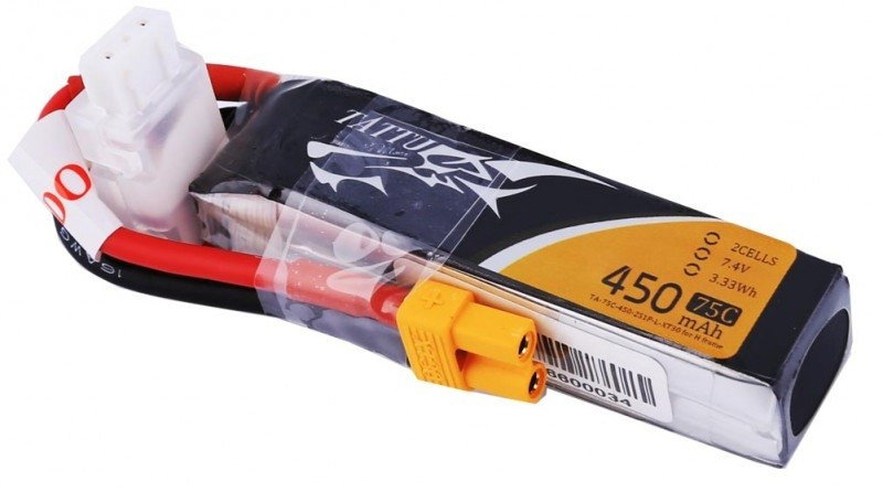 Tattu Akumulator Tattu 450mAh 7.4V 75C 2S1P Long XT30