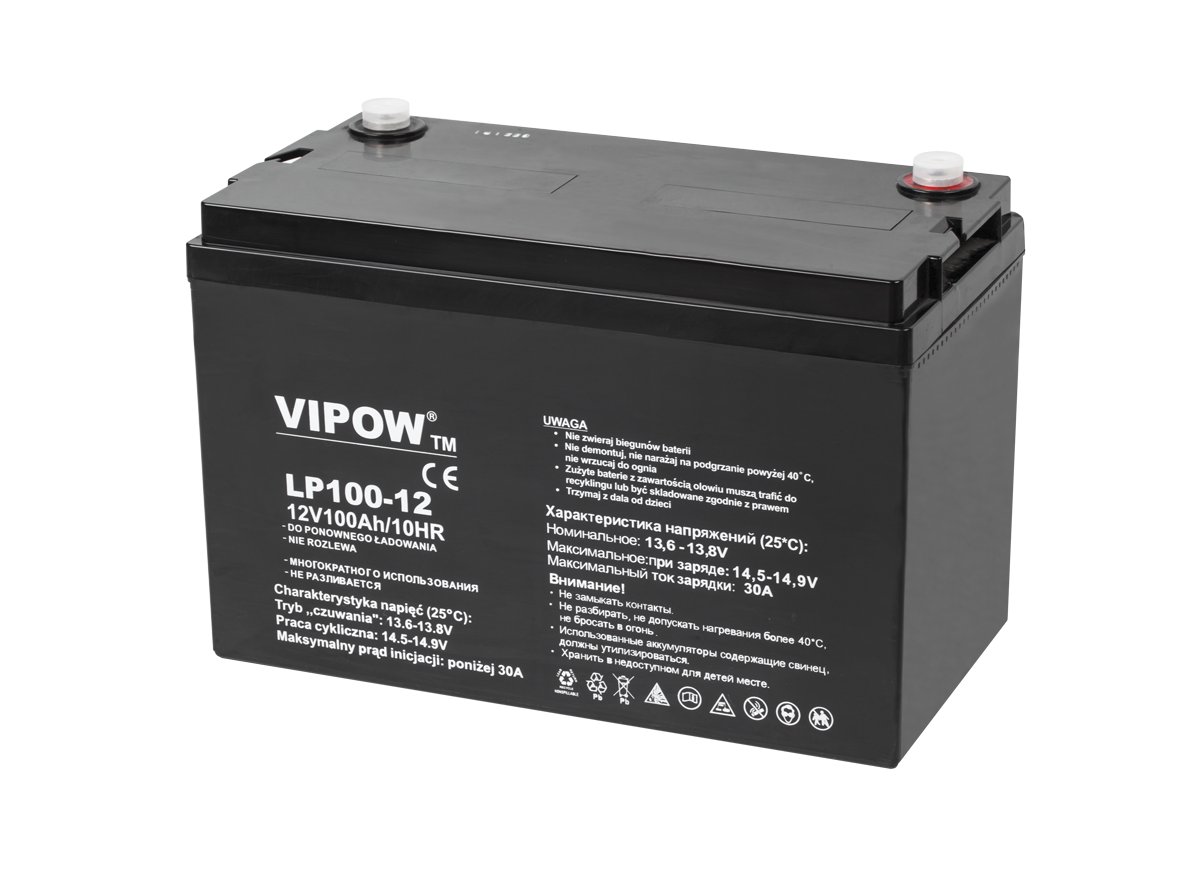 Vipow AKUMULATOR ŻELOWY 12V 100Ah BAT0225