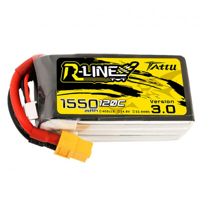 Gens Ace TATTU 1550mAh 14.8V 120C TATTU R-Line Gens Ace TA-RL-120C-1550-4S1P