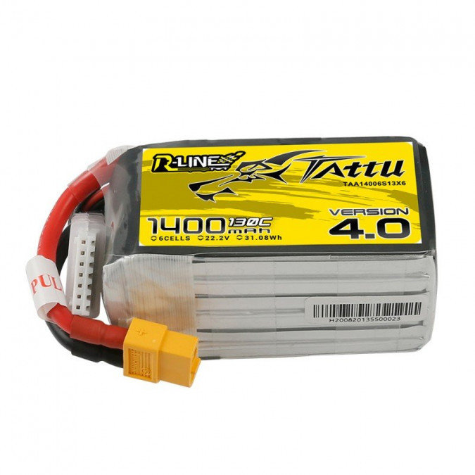 Tattu Akumulator R-Line 4.0 1400mAh 22.2V 130C 6S1P XT60