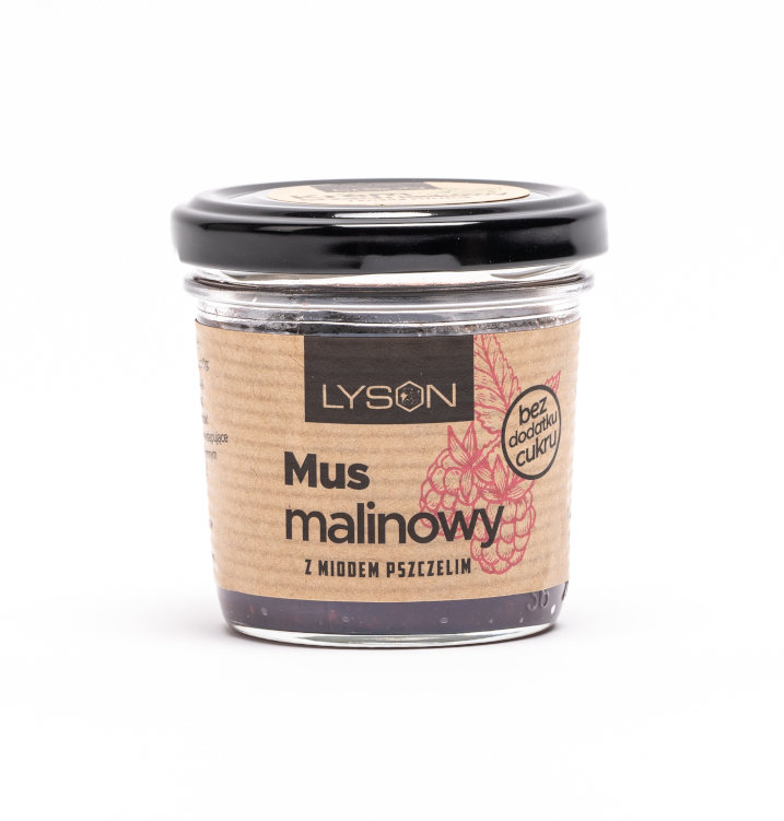 Mus Malinowy Z Miodem Bez Dodatku Cukru