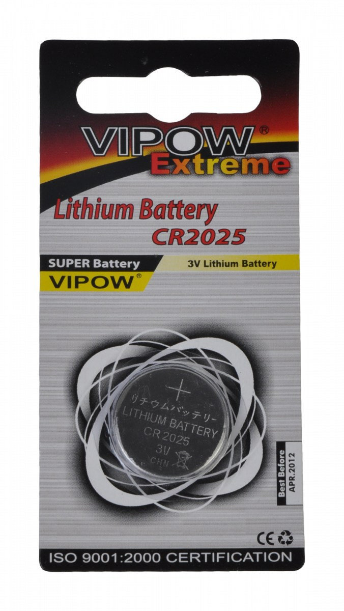 Vipow BAT0195 Bateria Extreme CR2025 (1 sztuka/blister) LEC-BAT0195