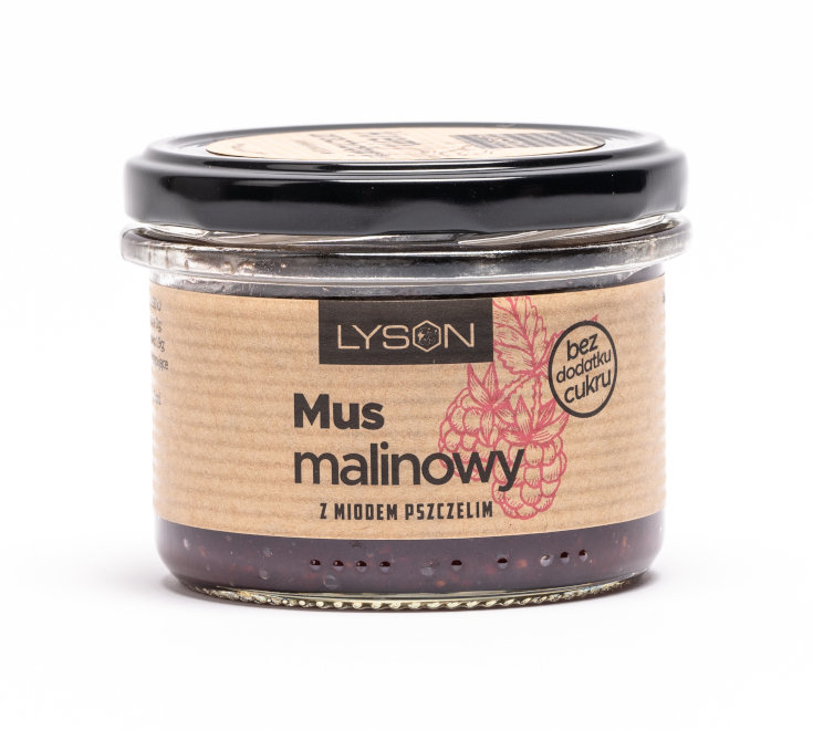 Mus Malinowy Z Miodem Bez Dodatku Cukru