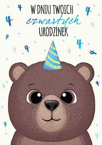 Kartka na 4 urodziny PR 324