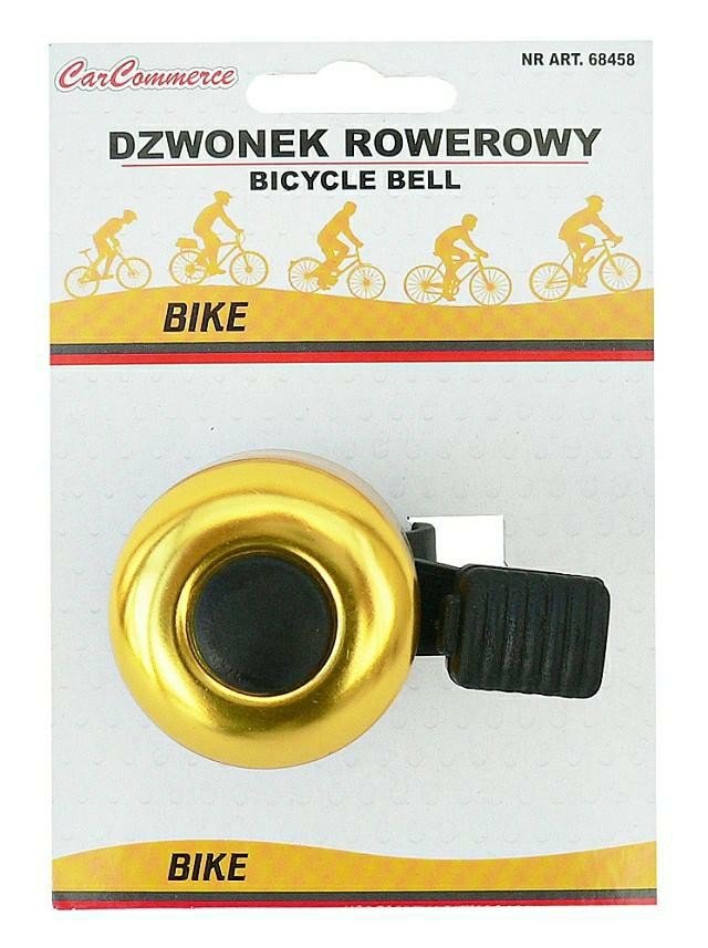 Dzwonek do Roweru Rowerowy Metalowy Głośny Złoty