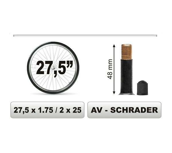 Dętka Rowerowa 27,5x1,75/2,25 wentyl Av dł. 48mm
