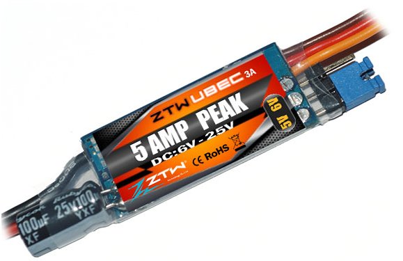 ZTW Regulator napięcia odbiornika 2-6S UBEC 3A 5/6V UBEC03