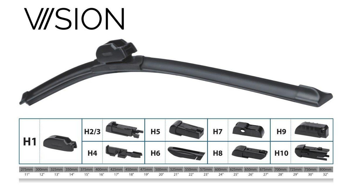 Wycieraczka Płaska VIISION Multi Adapter 475mm 19