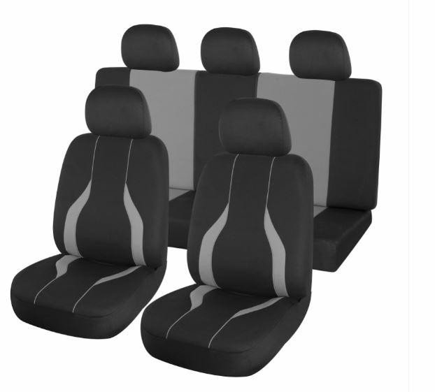 Komplet Pokrowców Samochodowych Czarno - Szary