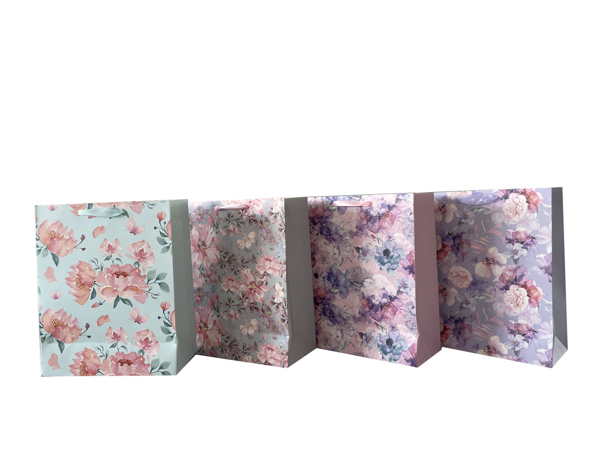 torba prezentowa 26x32 pastelowe róże