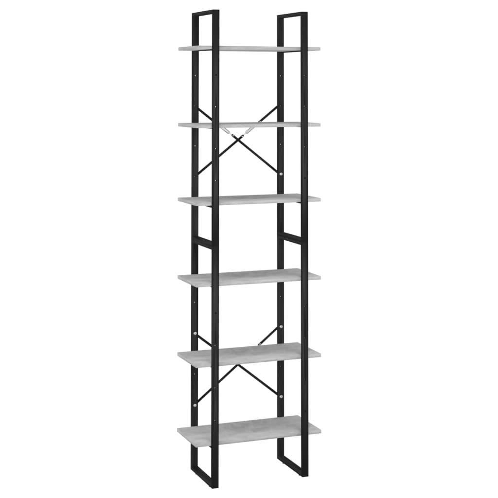 shumee Regał szarość betonu 60x30x210 cm płyta wiórowa