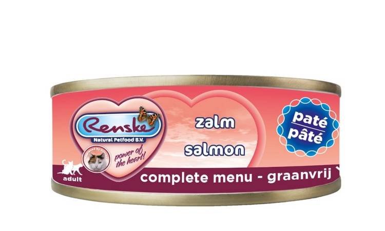 RENSKE NATURAL PETFOOD Renske Cat fresh meat salmon - łosoś, pełnoporcjowa, pasztet (70g)