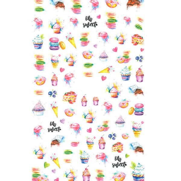 Allepaznokcie Naklejki do paznokci cienkie samoprzylepne Miss Colour Nr F647