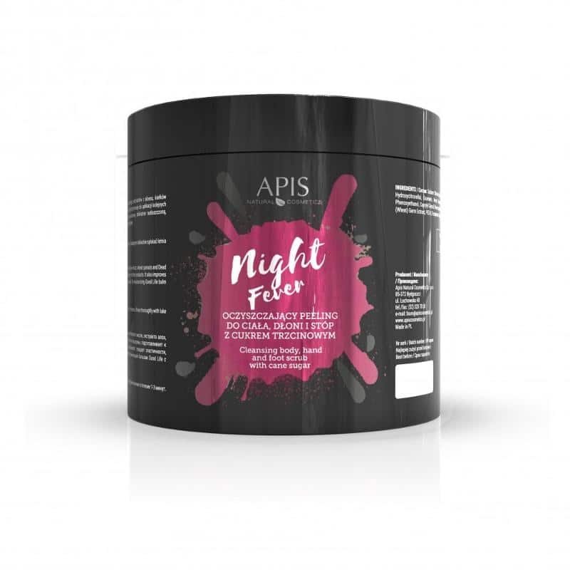 Apis Professional Oczyszczający peeling do ciała, dłoni i stóp z cukrem trzcinowym Night Fever 700 g 4774