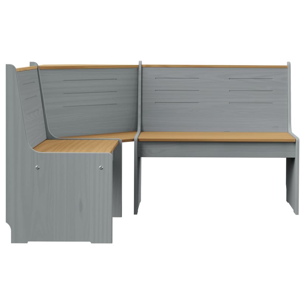 vidaXL Ogrodowa ławka narożna 151 cm sosnowa miodowo-szara 327248