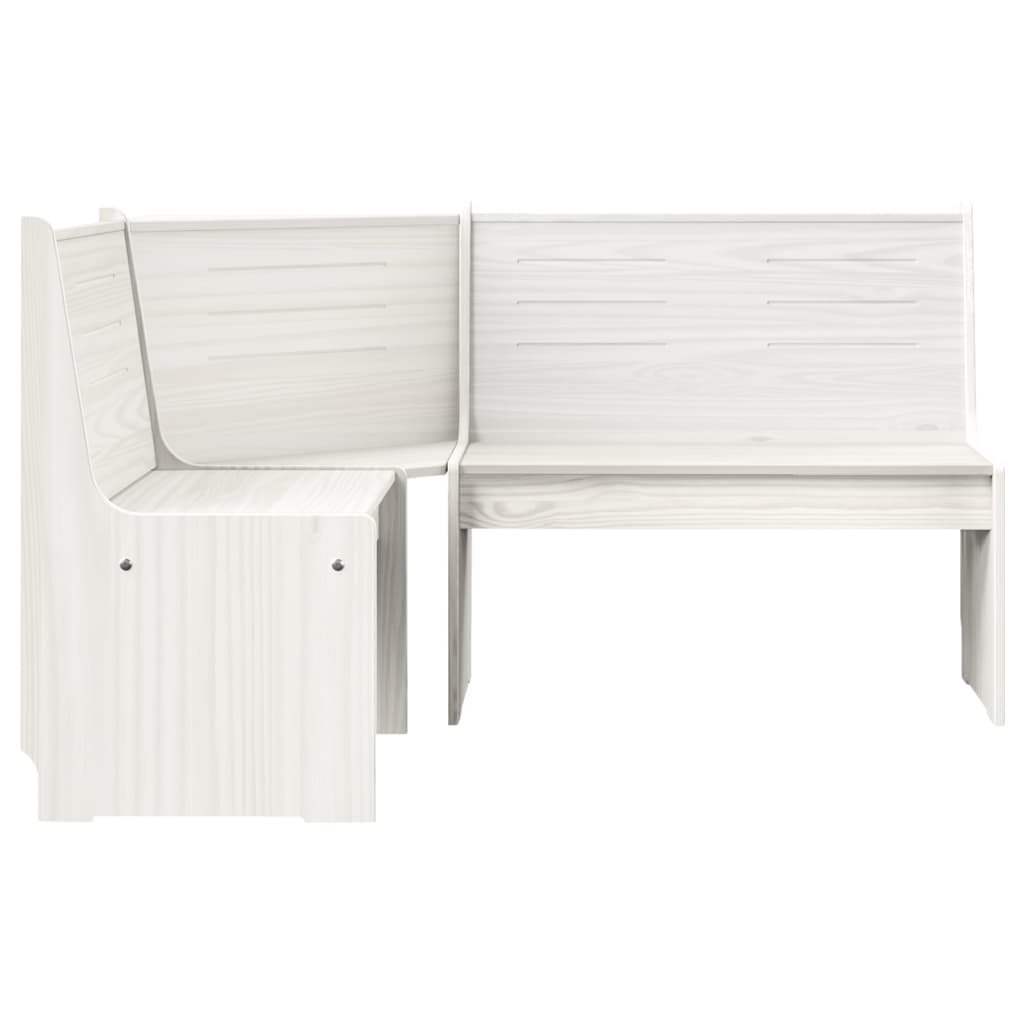 vidaXL Ogrodowa ławka narożna 151 cm sosnowa biała 327247