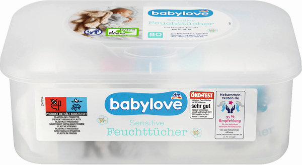 Babylove Chusteczki Nawilżane 80 Szt.+ Pudełko