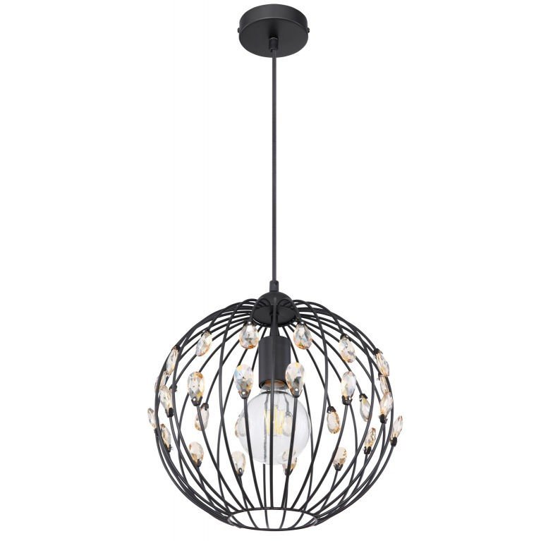 Globo Lighting Industrialny żyrandol HANAKO 16029H1 druciana kula czarna 16029H1