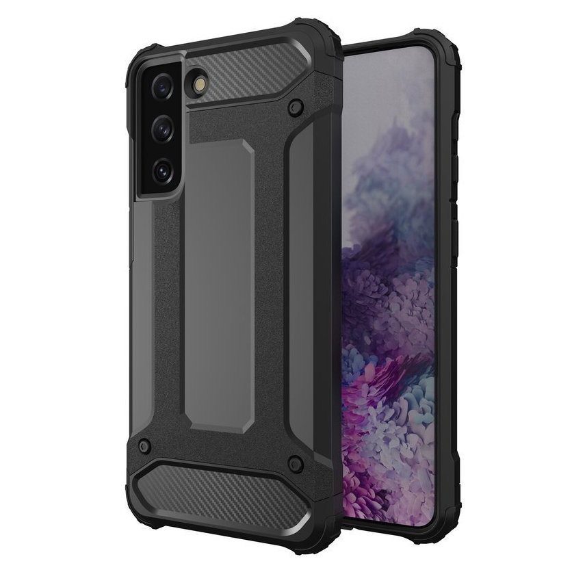 Hurtel Hybrid Armor pancerne hybrydowe etui pokrowiec Samsung Galaxy S22+ (S22 Plus) czarny