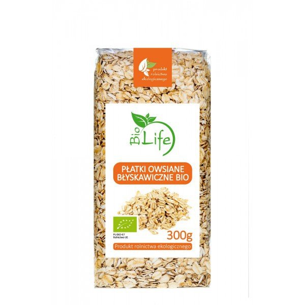 BioLife BIOLIFE PŁATKI OWSIANE BŁYSKAWICZNE BIO 300G BL089