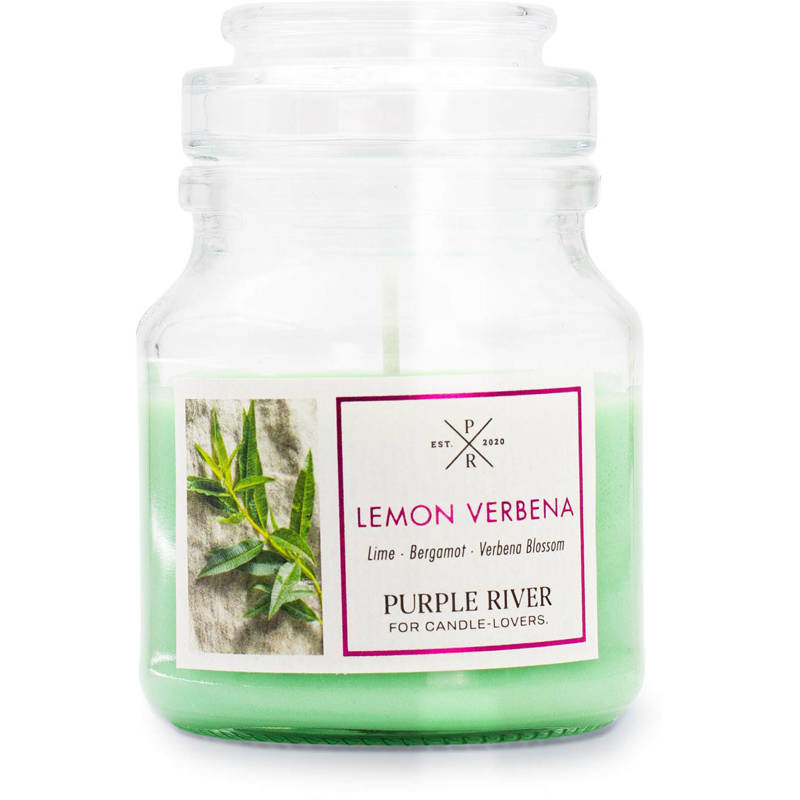 Purple River Sojowa Naturalna Świeca Zapachowa W Szkle 4 Oz 113 G - Lemon Verbena