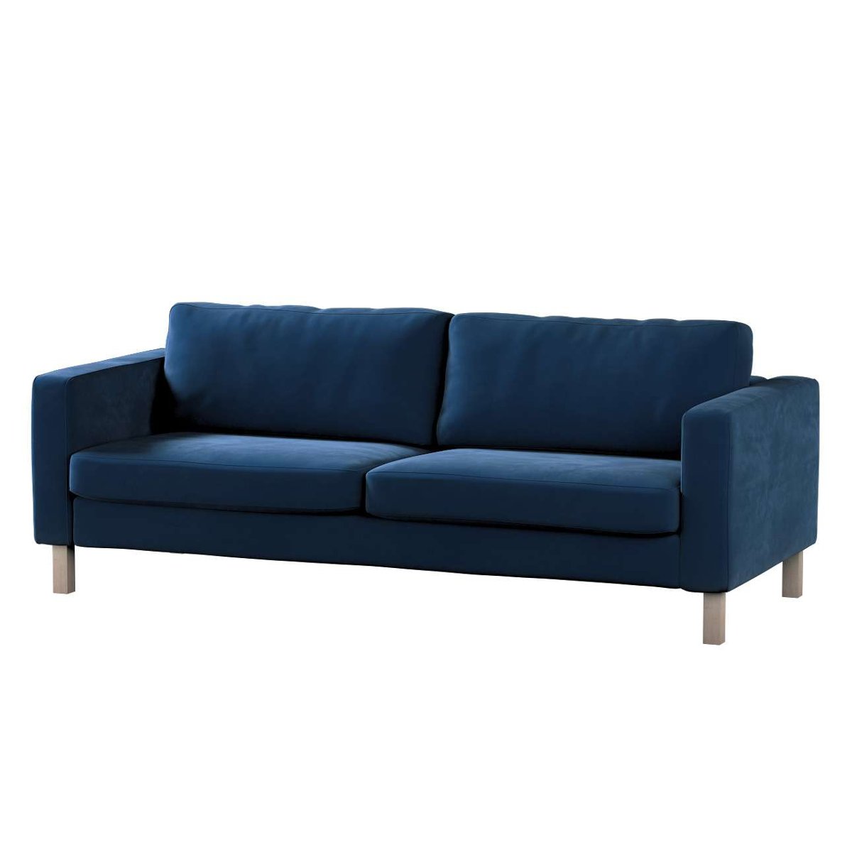 Dekoria pl pl Pokrowiec na sofę Karlstad rozkładaną granat 224 x 89 x 64 cm Velvet 1017-704-29