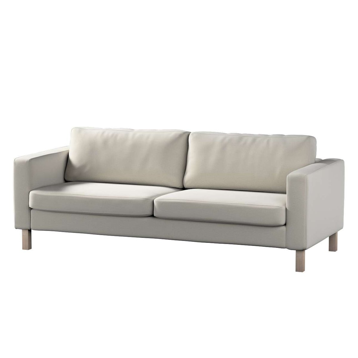Dekoria pl pl Pokrowiec na sofę Karlstad rozkładaną jasno szary welwet 224 x 89 x 64 cm Ingrid 1017-705-40