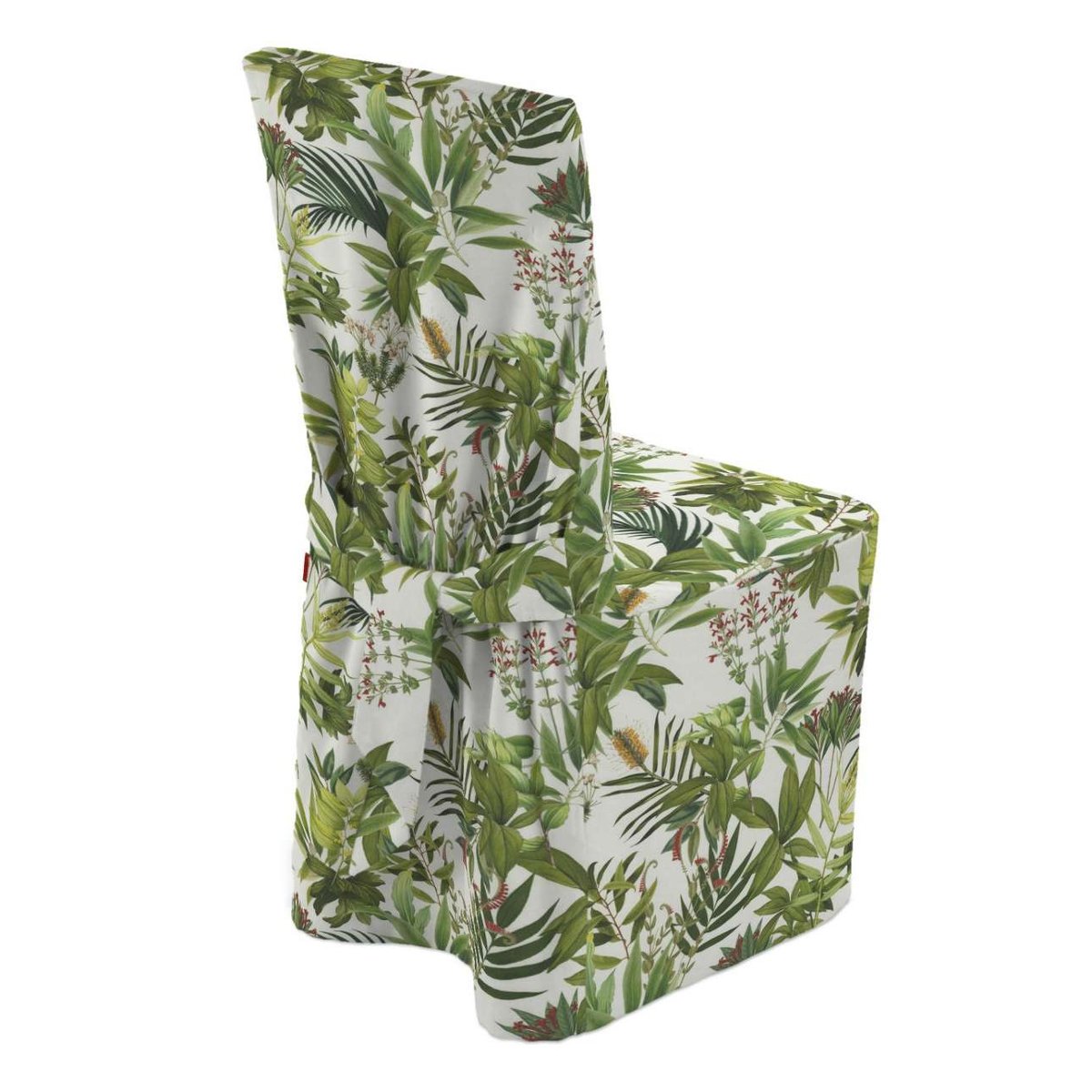 Dekoria pl pl Sukienka na krzesło zielono-czerwona rośliność na białym tle 45 × 94 cm Tropical Island 580-143-69