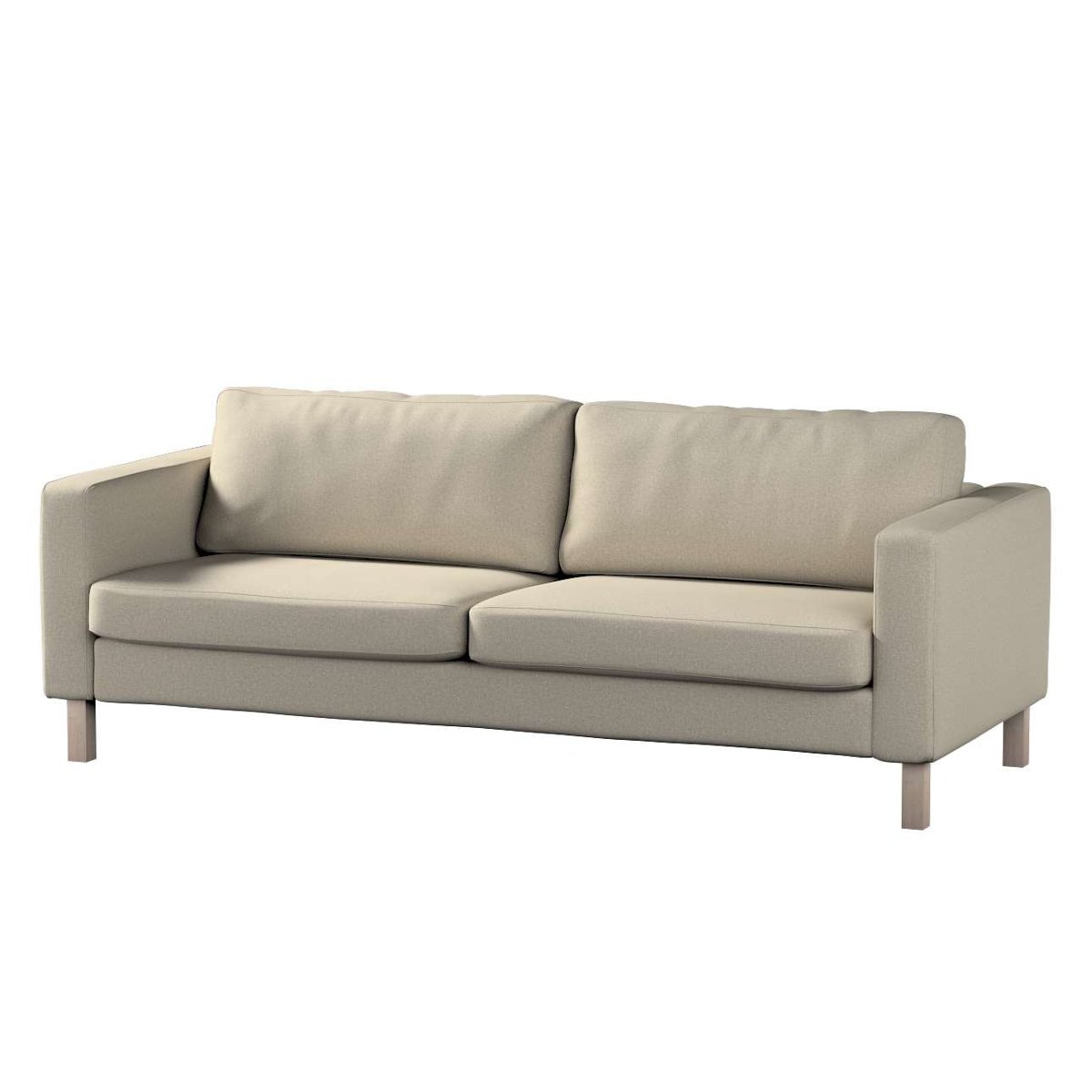 Dekoria pl pl Pokrowiec na sofę Karlstad 3-osobową nierozkładaną krótki szaro-beżowy 204 x 89 x 64 cm Amsterdam 615-704-52
