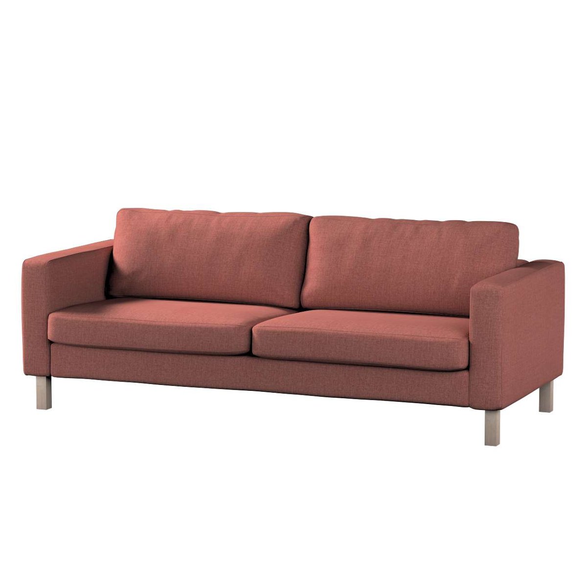 Dekoria pl pl Pokrowiec na sofę Karlstad 3-osobową nierozkładaną krótki brązowo-koniakowy szenil 204 x 89 x 64 cm City 615-704-84