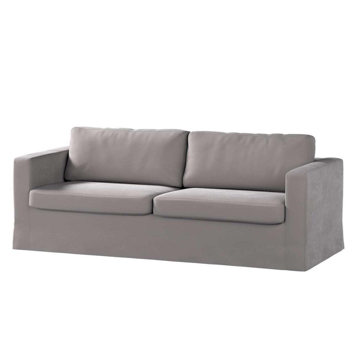 Dekoria pl pl Pokrowiec na sofę Karlstad 3-osobową nierozkładaną długi gołębi szary 204 x 89 x 66 cm Velvet 616-704-11